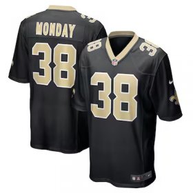 Smoke Monday Saints #38 Game Player Jersey - Black #38Monday Most Popular in Men Jerseys Smoke Monday Saints #38 Game Player Jersey - Black #38Monday Most Popular in Men Jerseys