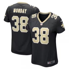Smoke Monday Saints #38 Women's Game Player Jersey - Black #38Monday Most Popular in Women Jerseys Smoke Monday Saints #38 Women's Game Player Jersey - Black #38Monday Most Popular in Women Jerseys