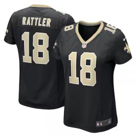Spencer Rattler Saints #18 Women's Game Jersey - Black #18Rattler Most Popular in Women Jerseys Spencer Rattler Saints #18 Women's Game Jersey - Black #18Rattler Most Popular in Women Jerseys